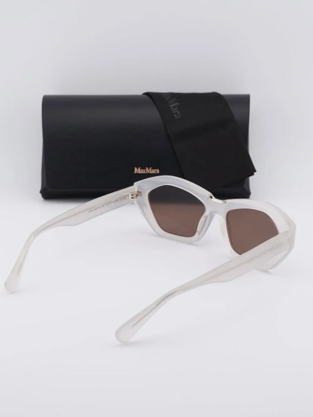 Max Mara MM0169 25E Kate Cat Eye Sunglasses - Ivory/Brown